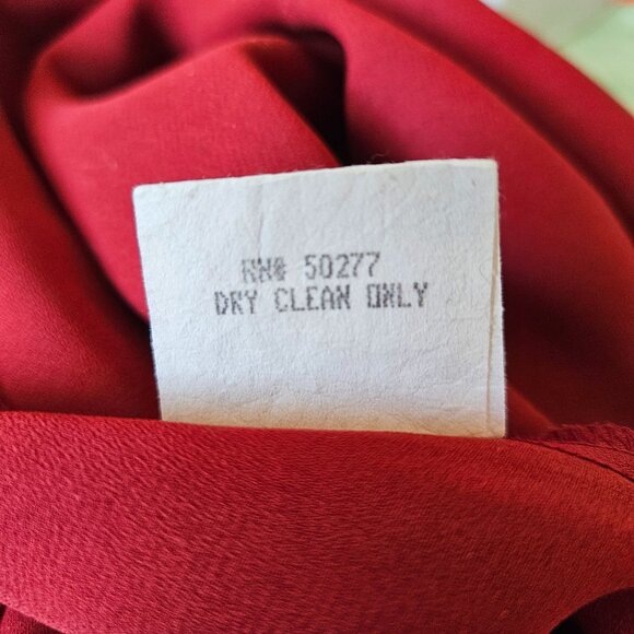 CL Carole Little Dress SZ 8 Maxi Vintage Lined Back Slit Bohemian Designer Party - Picture 9 of 9